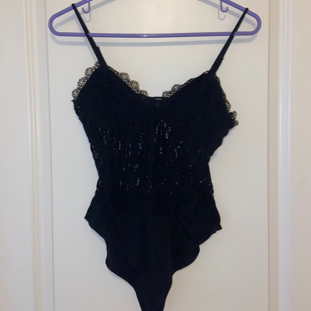 Black lace bodysuit